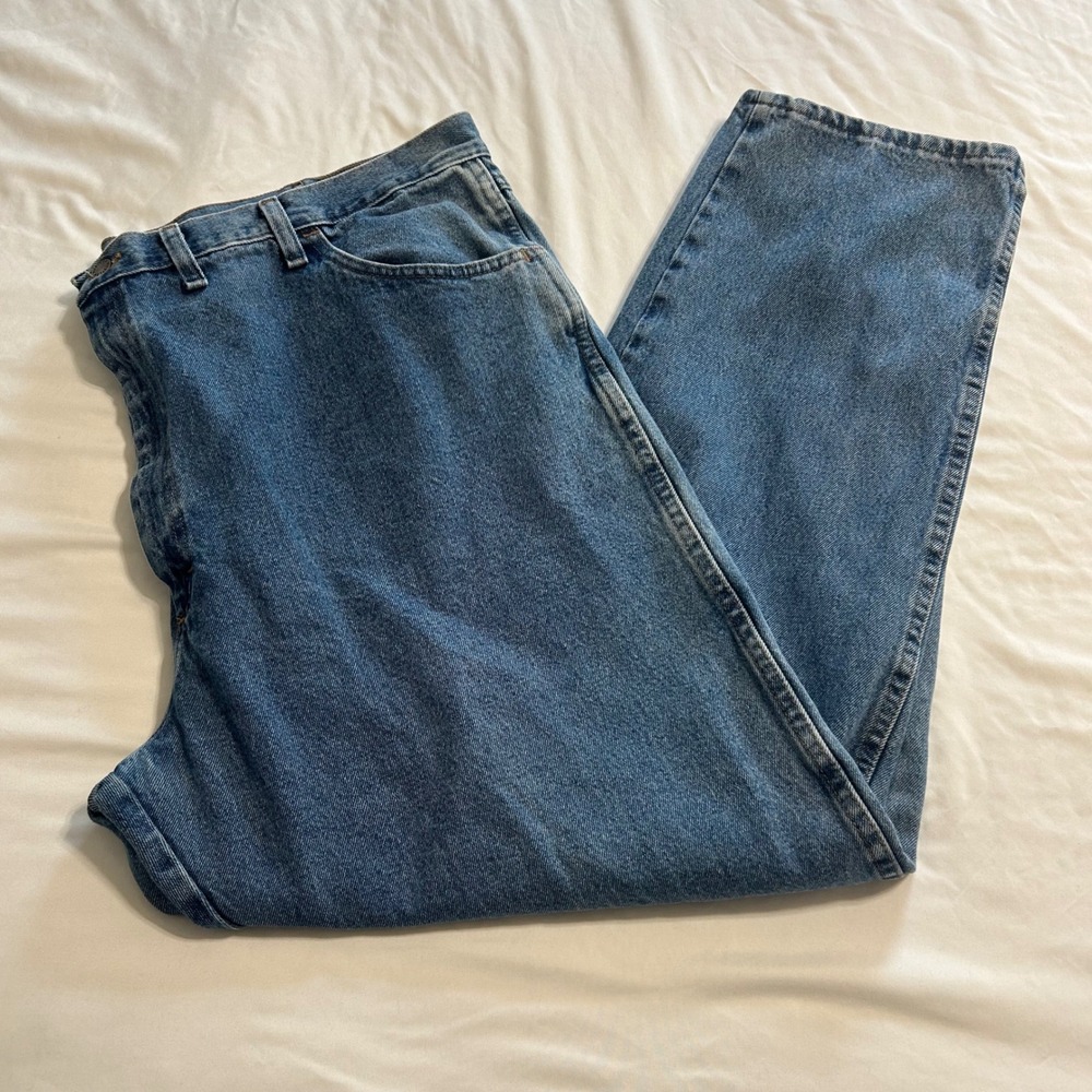 Rustler Mens Regular Fit Straight Leg Denim Jeans Blue 46x32 87669DK